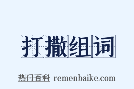 打撒组词是什么意思的图片